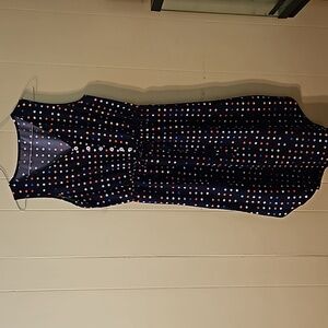 NWOT Sleeveless Polka Dot Dress. Women's size Small